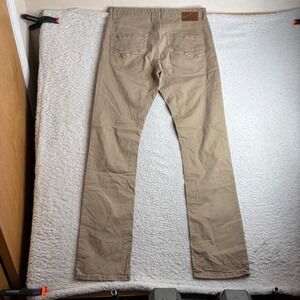 BKE Casuals Jake Straight Khaki Pants Mens 34XL (34x35) Tan Distressed Pockets